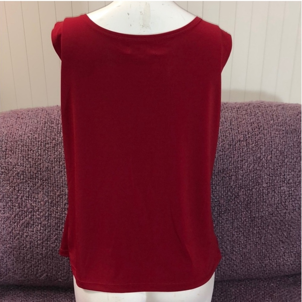 GRACE ELEMENTS Petite Mia Sleeveless Knit Top Clove Red PL New NWT - Picture 10 of 11